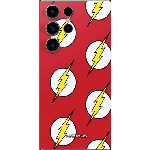 DC Comics The Flash Logo Pattern Galaxy S25 Ultra Skin